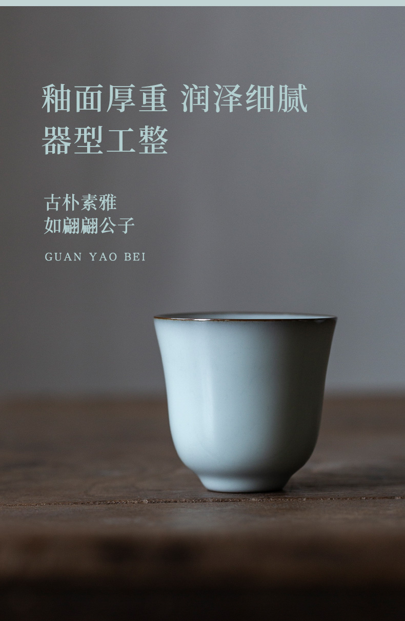 Ultimately responds to hand a cup of a single large ceramic up your up pressure sample tea cup household Japanese kung fu tea cup single master CPU