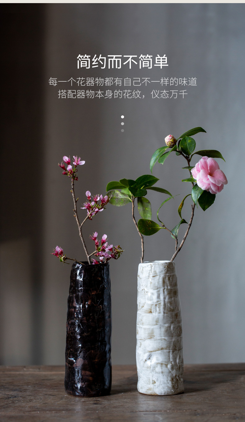 Ultimately responds to hand make coarse pottery vase household adornment restoring ancient ways furnishing articles ceramic hydroponic sitting room dry flower arranging flowers, TV ark