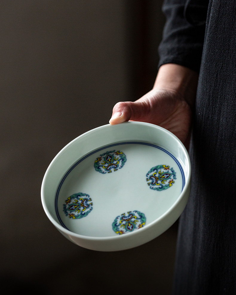 Ultimately responds to high - end glair pot bearing household jingdezhen retro Japanese ceramic tea set contracted dry terms tray of the teapot