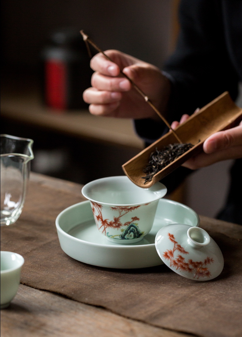 Ultimately responds to restore ancient ways tureen jingdezhen manual only three bowl of individual not hot Chinese tea bowl large tea cups