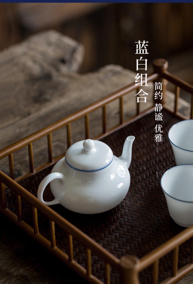 Ultimately responds white porcelain teapot teapot to household single pot small filter ceramic kung fu tea teapot large manually