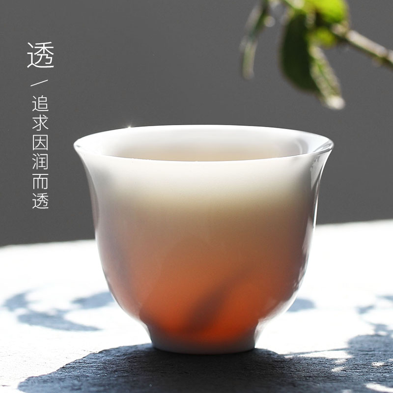 Ultimately responds to dehua white porcelain ceramic cups master cup single cup small household single sample tea cup kunfu tea cups