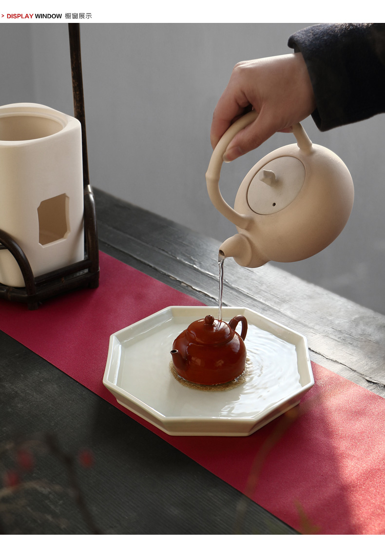 Ultimately responds to secret dry mercifully glaze pot bearing base plate of Japanese zen tea adopt ceramic tea set tea tea tray tea tray