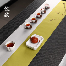 Drinking to Chinese style waterproof tea table flag linen cloth table cloth kung fu tea set tea ceremony spare parts strip