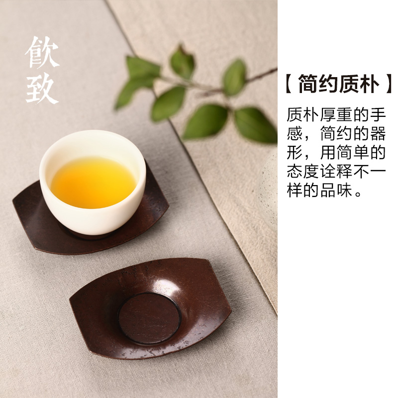 Ultimately responds pure copper cup mat copper cup insulation pot pad tea kungfu tea zen Japanese tea cups