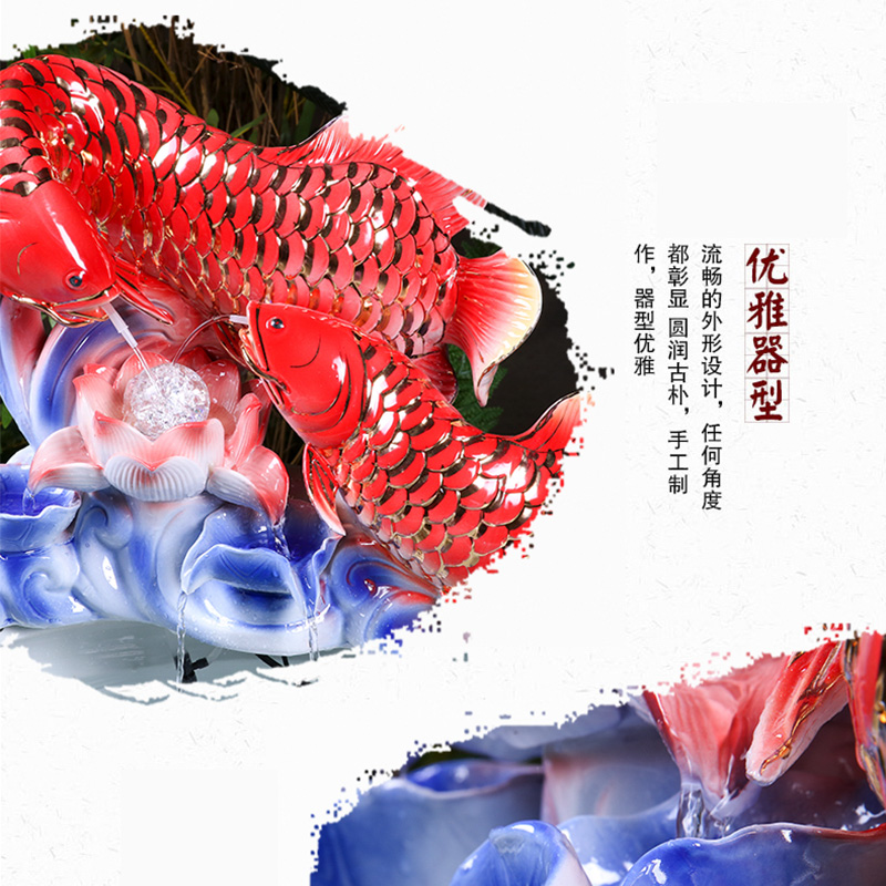 Jingdezhen ceramics basin of pillar type water tank large gold fish tank water lily landing brocade carp cylinder water fountains
