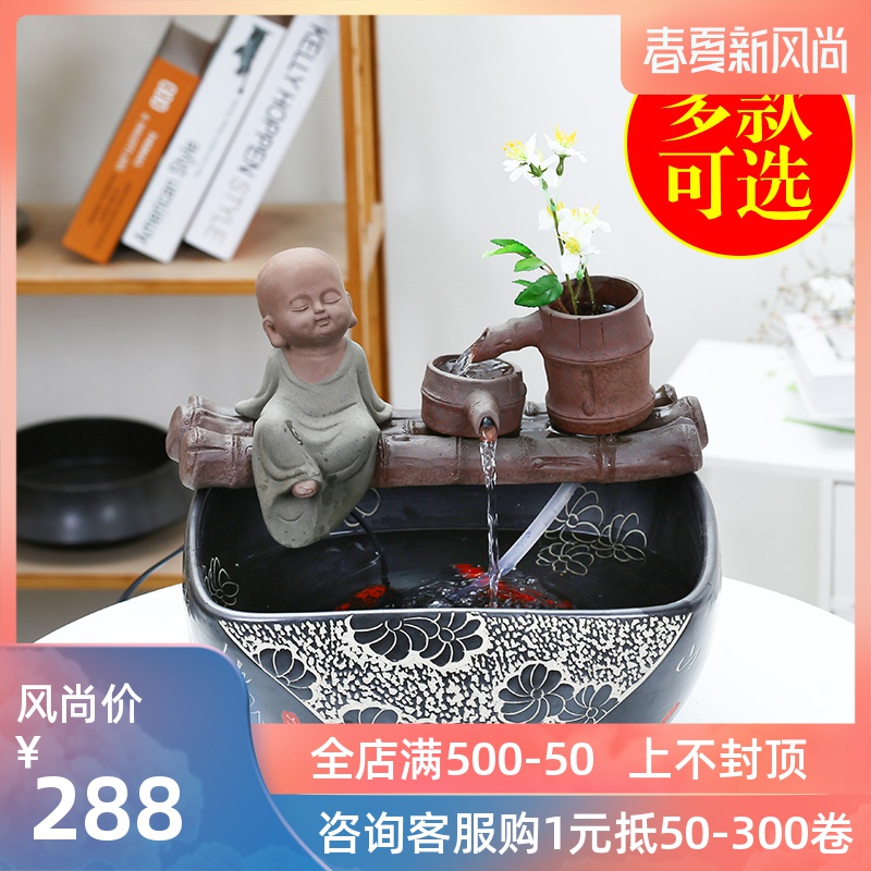 Package mail jingdezhen ceramic aquarium goldfish turtle cylinder water aquarium goldfish bowl creative small sitting room adornment