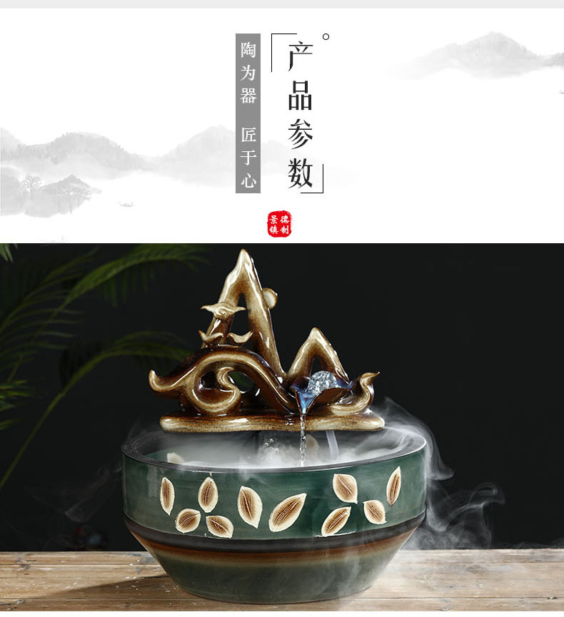 Jingdezhen ceramic aquarium home desktop small goldfish turtle sitting room water lily cylinder refers to basin of lotus furnishing articles