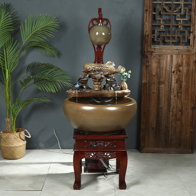 Heavy up jingdezhen Chinese style furnishing articles ceramic filter water aquarium fish farming household indoor goldfish bowl
