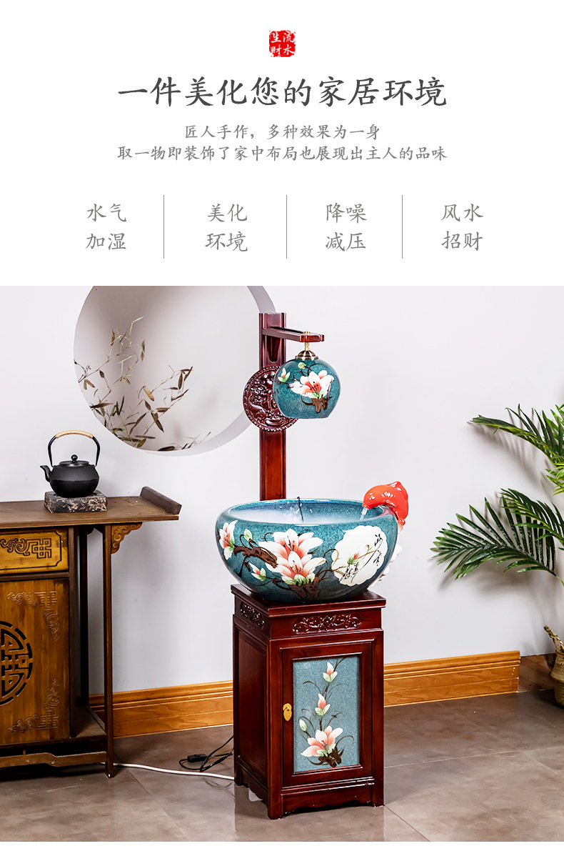 Jingdezhen ceramic cabinet demand goldfish tank be born feel sea cylinder porcelain jar home sitting room porch fish bowl