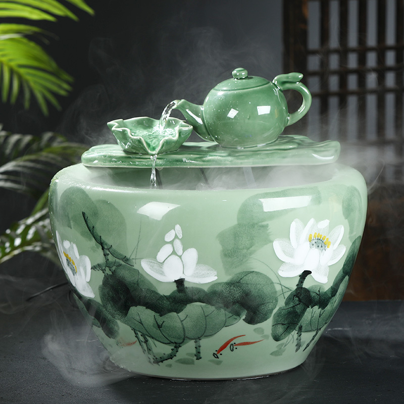 Jingdezhen ceramic aquarium household goldfish bowl sitting room balcony office furnishing articles courtyard water vats fish bowl