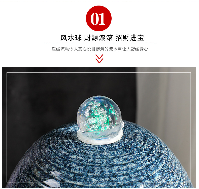 Jingdezhen to live in a small sitting room aquarium desktop furnishing articles ceramic water fountain creative version into gifts