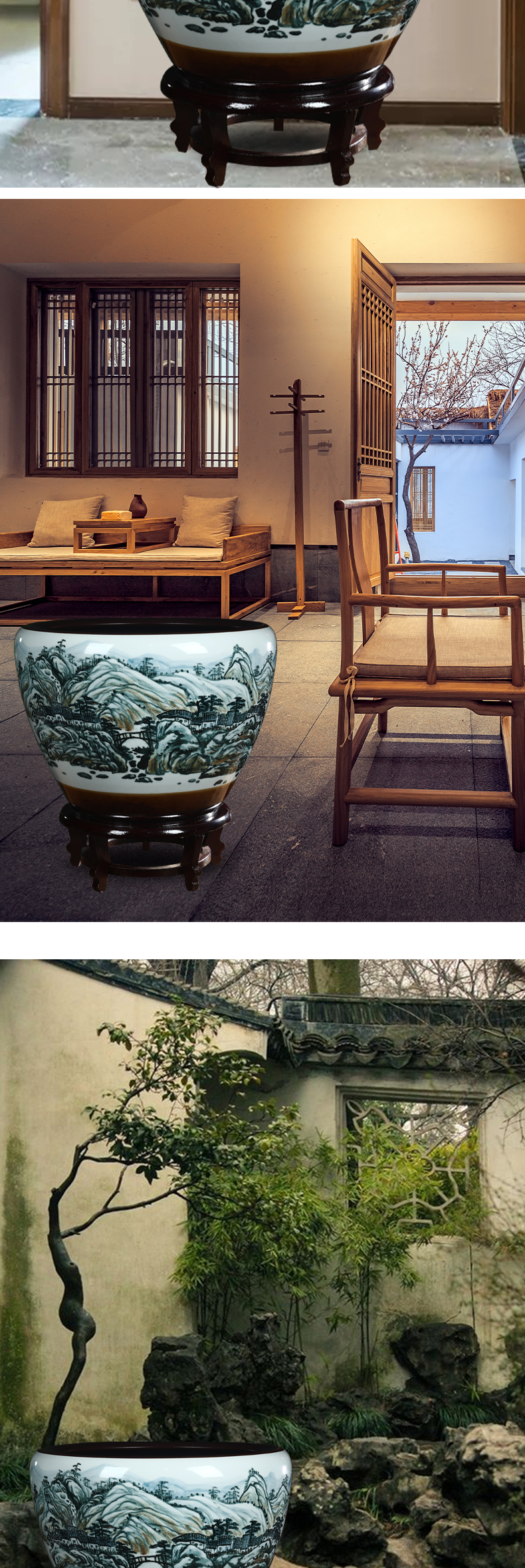 Jingdezhen ceramic aquariums circulating water informs the extra large gold fish bowl sitting room feng shui plutus furnishing articles