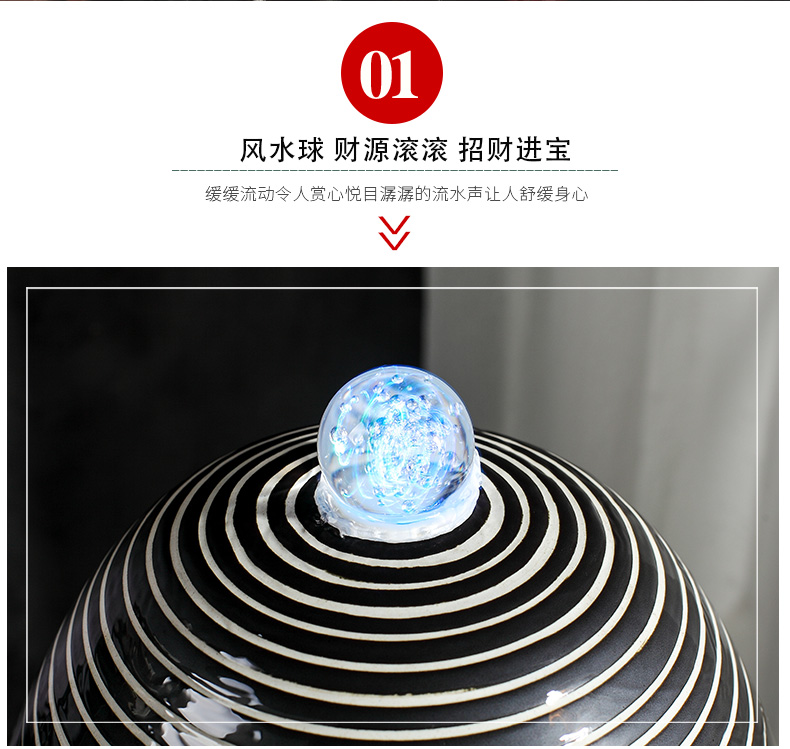 Jingdezhen ceramics fountain humidifier water tank fall pillar sitting room aquarium household act the role ofing is tasted