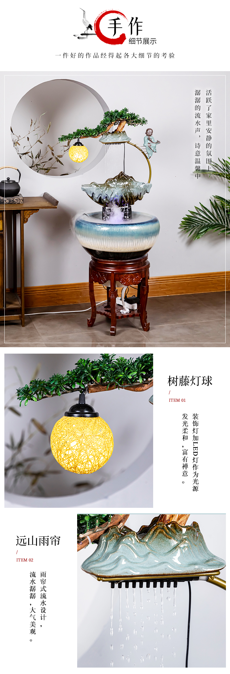 Cabinet ceramic up zen loose ground water fog a goldfish bowl sitting room porch jingdezhen ceramic cylinder fish bowl