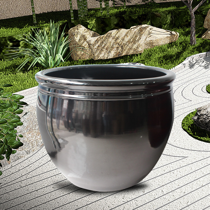 Blue and white porcelain tank 1 meter big basin of water tanks porcelain jar water lily lotus bowl lotus cylinder cylinder tortoise courtyard