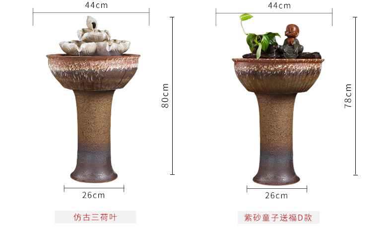 Jingdezhen ceramics pillar landing fish tank oversized LianHe flowerpot brocade carp cylinder goldfish bowl water lily bowl