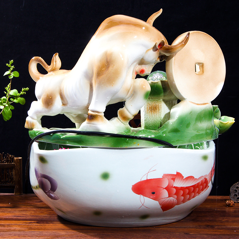 Art soul package mail profiled jingdezhen ceramic goldfish bowl the tortoise basin fish tank water lily feng shui