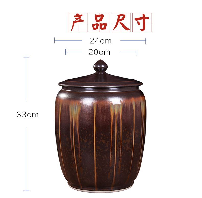 Art spirit of jingdezhen ceramic barrel ricer box store meter box 20 jins 30 jins with cover tank cylinder storage tank