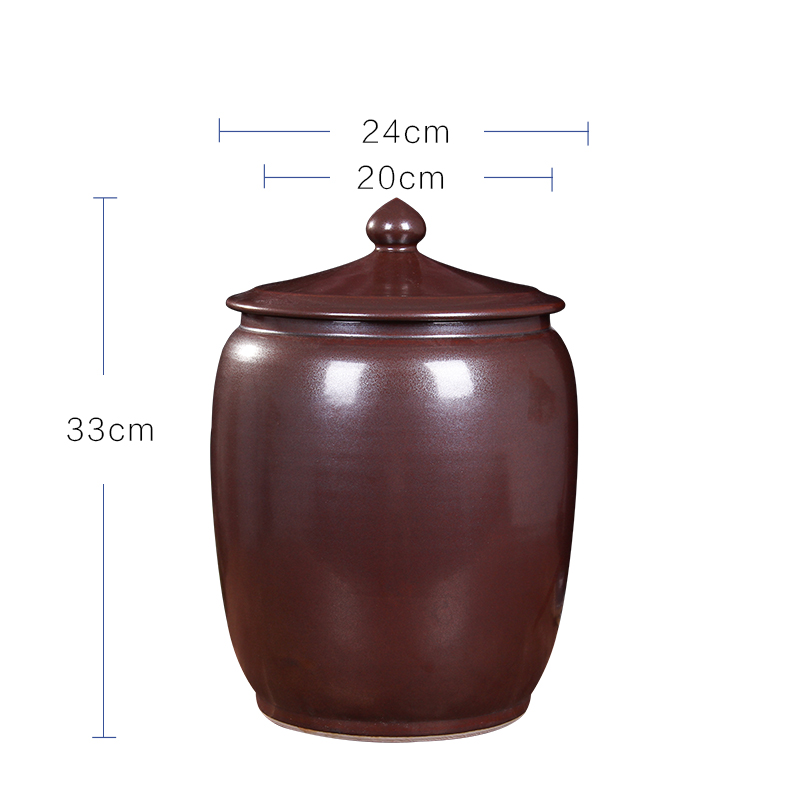 Jingdezhen household moistureproof ceramic cylinder barrel ricer box 20 jins 30 jins the loaded with cover cylinder tank rice storage tank