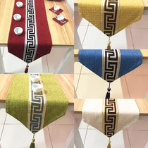 Table flag Chinese zen tea table Chinese style cotton linen art tea table Tea flag TV cabinet Coffee table tablecloth bed flag