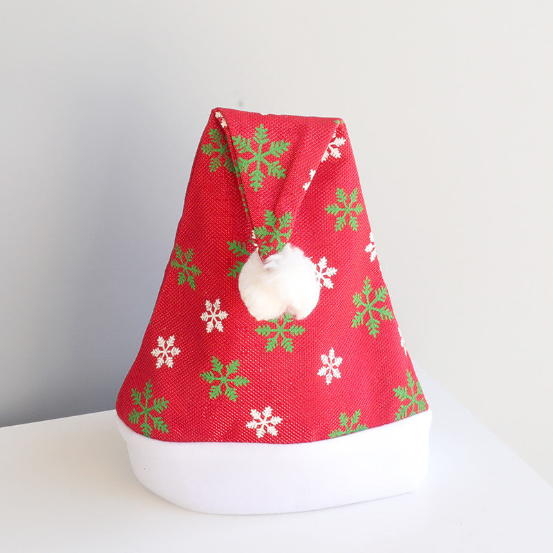 Christmas hat decorations children boys and girls coat headband dense velvet plush hat Santa hat