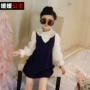 Yuanyuan Princess Girls Bib Váy 2018 Đầm mới Xuân Set Set Big Boy Children mặc áo hàn quốc váy elsa cho bé