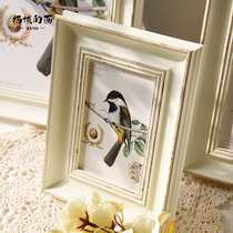 European vintage white nail photo frame set-up baby Wall wedding photo 5 inch 6 inch 7 inch 16 inch A4