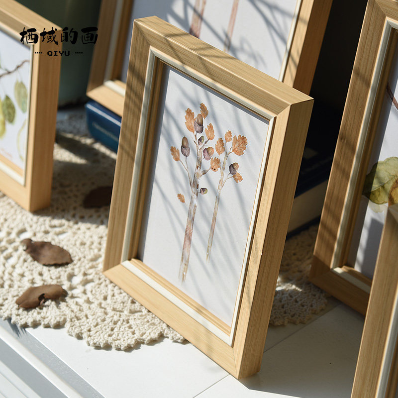 At the beginning of the Korean version of the photo frame table creative simple wall hanging wood 6 inches 7 inches 8 inches 10 inches 16 inches A3 photo frame