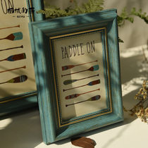 Indian style American TV cabinet bedside table retro 5 inch 6 inch 7 inch 8 inch 12 inch A4 Wall photo frame setting