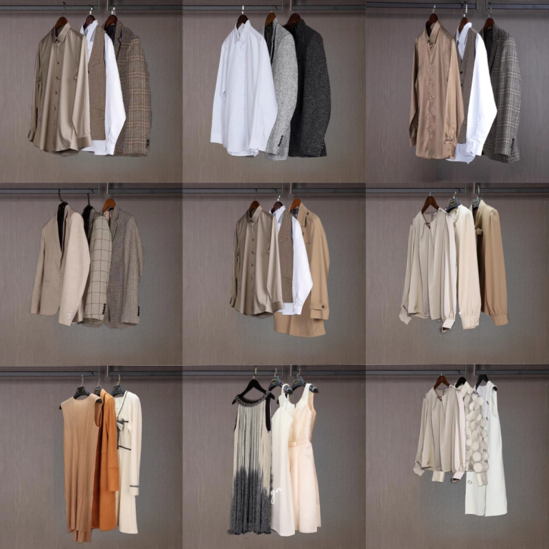 Model House Italian-Style Cloakroom Decorations Bedroom Business Male Owner Coat Shirt Wardrobe Decoration Model House Clothes
