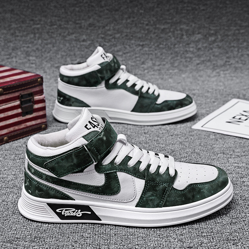 2021 autumn new high tube Air Force No. 1 aj men's shoes skate shoes youth net red breathable sports casual trendy shoes