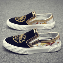 Fall mens shoes One foot pedal Lazy Man Casual Shoes 2021 New Korean version Trend 100 hitch Bean Leather Shoes Fisherman Tide Shoes