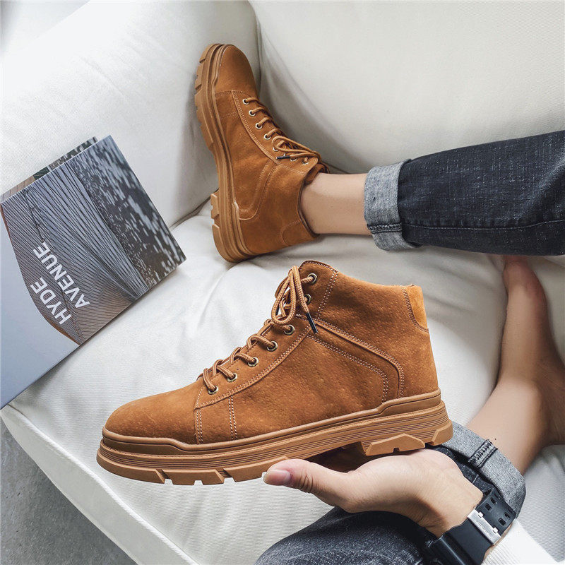 2021 new autumn high Martin boots men's British style Korean version all-match tooling boots men's thin short boots winter