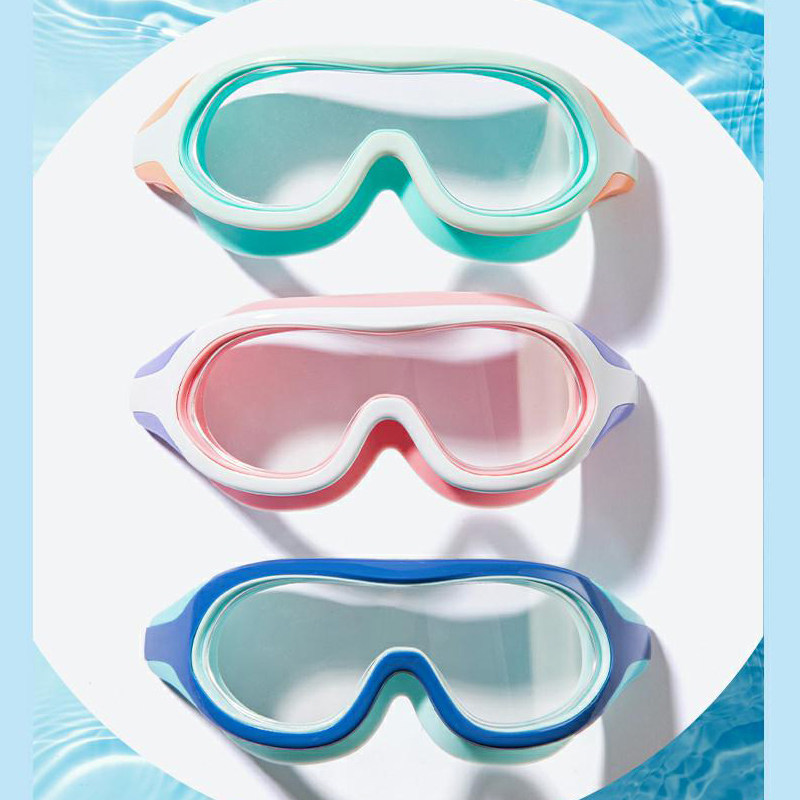 Children's swimming mirror boys and girls professional waterproof glasses teenagers HD large frame dive mirror equipment