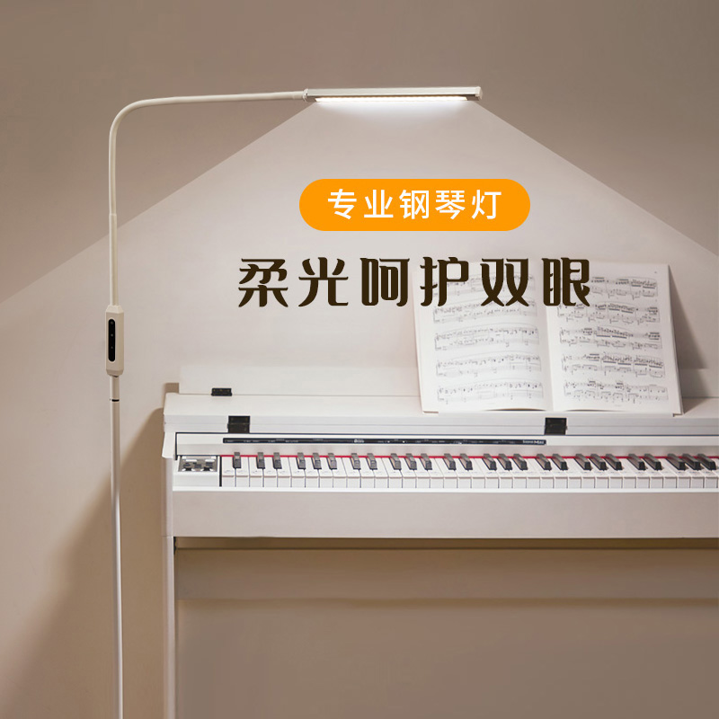Piano light Floor lamp Piano practice special living room Bedroom vertical children's study reading learning eye protection LED table lamp