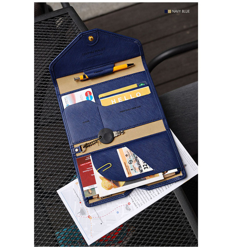 Hộ Chiếu du lịch Chủ Multi-chức năng Lưu Trữ Tài Liệu Túi Không Thấm Nước Vé Clip Wallet Nữ Hàn Quốc Hộ Chiếu Bag Bìa ví đựng thẻ mini