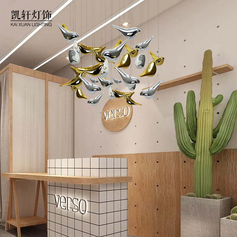 Creative Bar Restaurant Resin Abstract Bird Hanging in Small Ceiling Small Ceiling Hanging