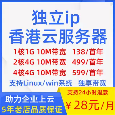 High quality independent ip Hong Kong cloud server vps leases foreign trade website cloud host virtual machine cn2 Nebula
