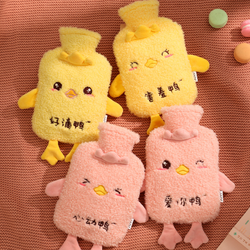 Hot Water Bag Water Injection Cute Plush Schoolgirl Portable Warm Hands Bao Warm Belly Size Warm Water Bag Irrigation Water