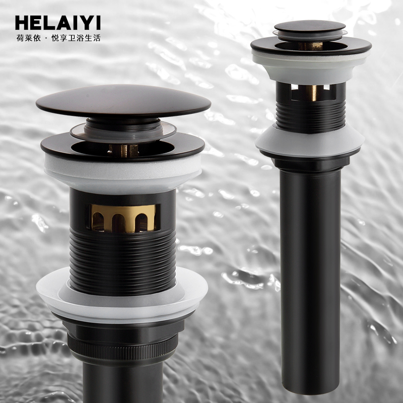 Black bouncing water dispenser European all copper basin wash basin wash basin glass basin press type water dispenser accessories