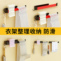 Shelf-hook clotheshorse for free punching wall-mounted hanger containing deviner balcony finishing clothes hanger