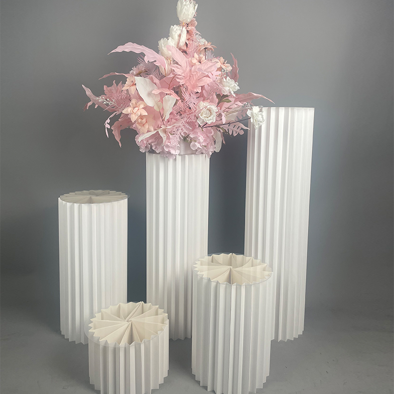 Wedding Props Folding Dessert Table Hem Pieces Roman Columns Road Leading Cylindrical Columns Wedding Shop Windows Origami Origami Decorative Columns-Taobao