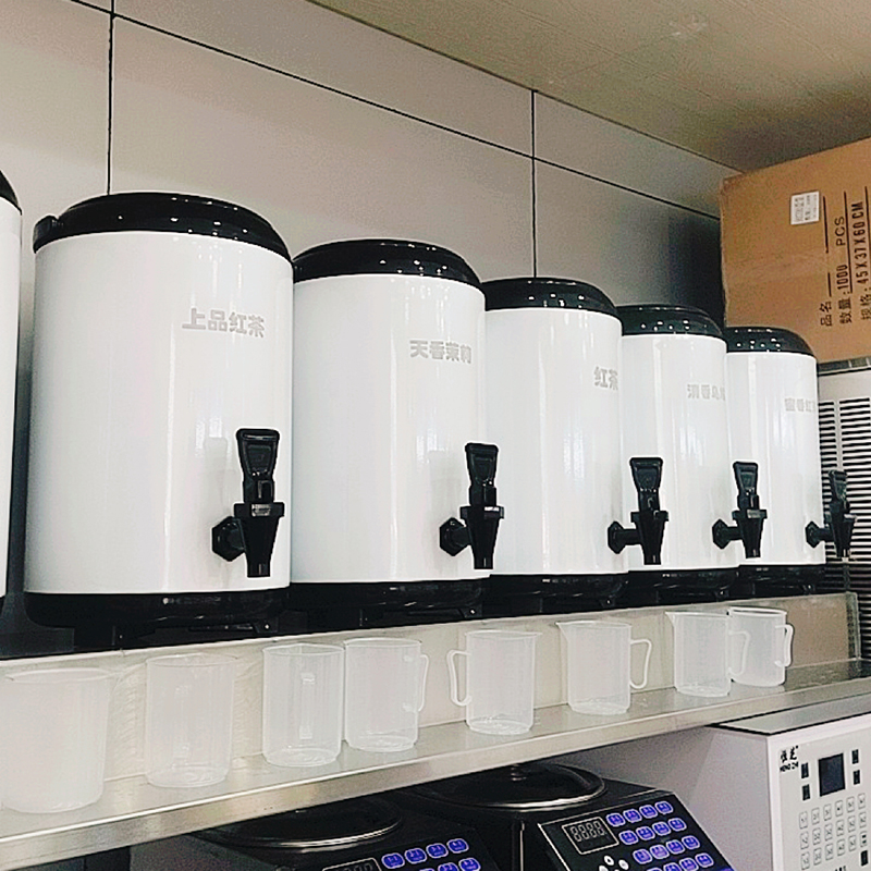 Milk Tea shop special temperature reserve bucket large capacity commercial stainless steel white tea bucket drink soybean pad stainless stainless steel