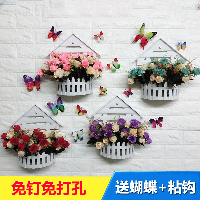 Wall wall decoration pendant simulation flower pot living room wall creative bedroom room dining room interior shop accessories