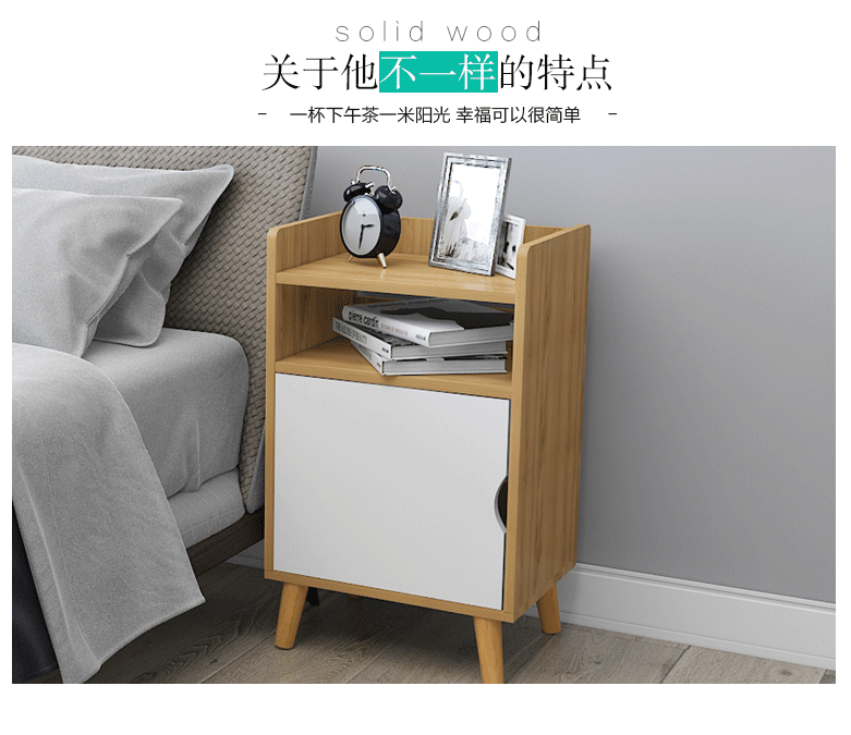 Bắc Âu hiện đại nhỏ gọn tủ đầu giường đơn giản tủ khóa tủ đầu giường nhỏ đa chức năng lưu trữ giá rẻ - Buồng tủ nhựa mini