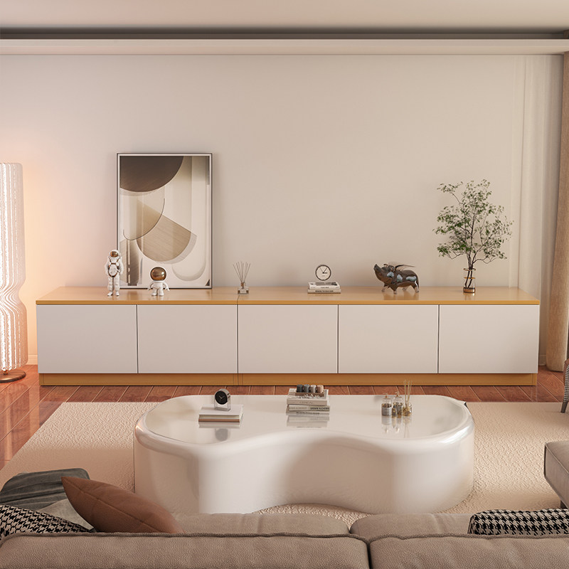 Minimalist TV cabinet modern minimalist living-room small family terrace short cabinet combination ground cabinet wall cabinet storage containing bucket cabinet