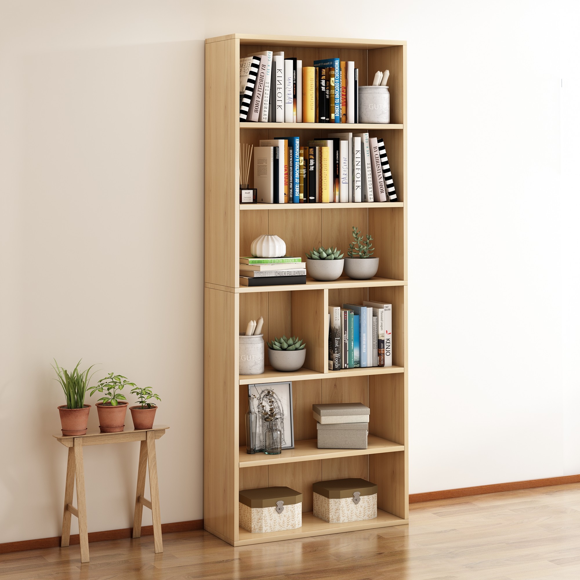 Simple Bookshelf Floor Shelve Shelf Living Room Leaning Wall Student Small Shelve Home Bedroom Containing Layer Shelf Small Bookcase