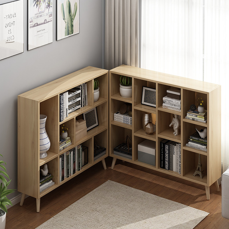 Simple Bookshelf Containing Brief Shelve Solid Wood Living Room Shelve Table Top Students Multilayer Floor Landing Little Bookcase On Top Of Students