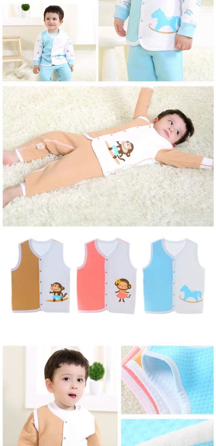 # 棉棉 柔 宝宝 vest mùa xuân và mùa thu cotton mỏng phần ngủ thiết kế bụng boy vest nữ gile lông sang chảnh bé gái